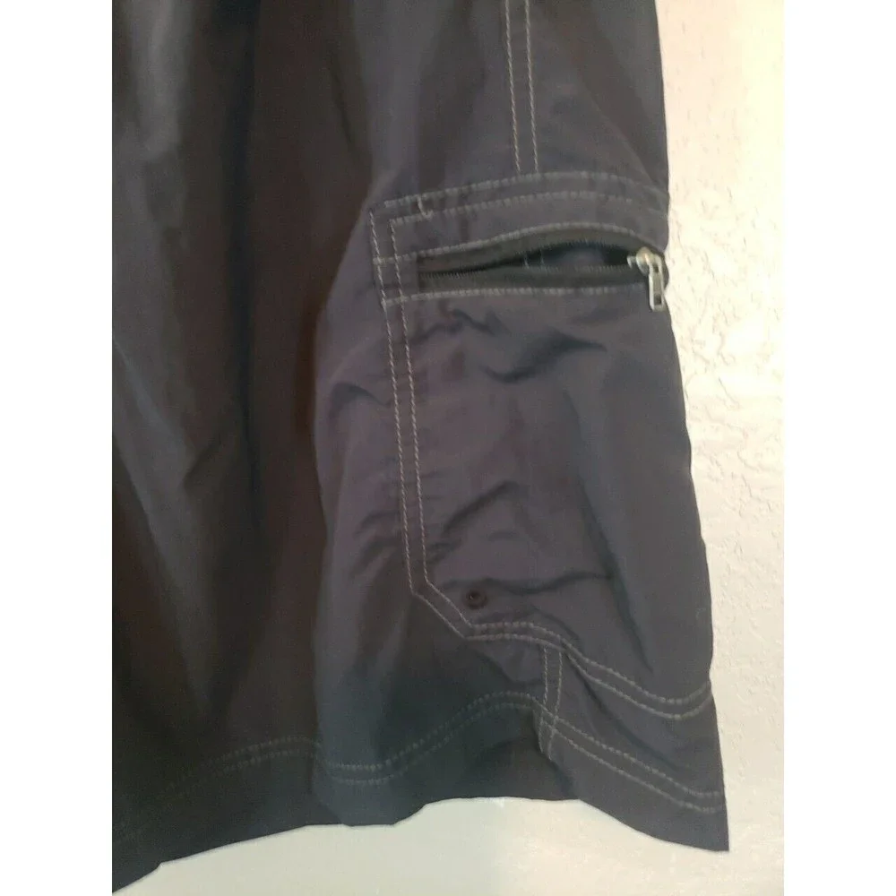 Columbia Mens Swim Trunks Black Size Large Zipper Pockets Lined - Picture 3 of 10